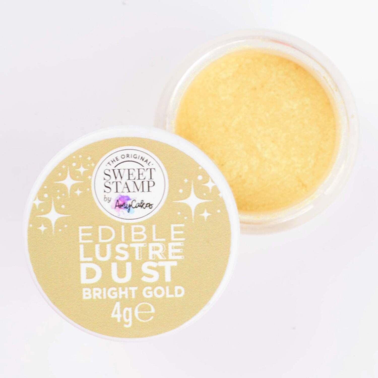 Sweet Stamp Edible Lustre Dust -BRIGHT GOLD - Βρώσιμη σκόνη  γυαλιστερή Λαμπερό Χρυσό  4g