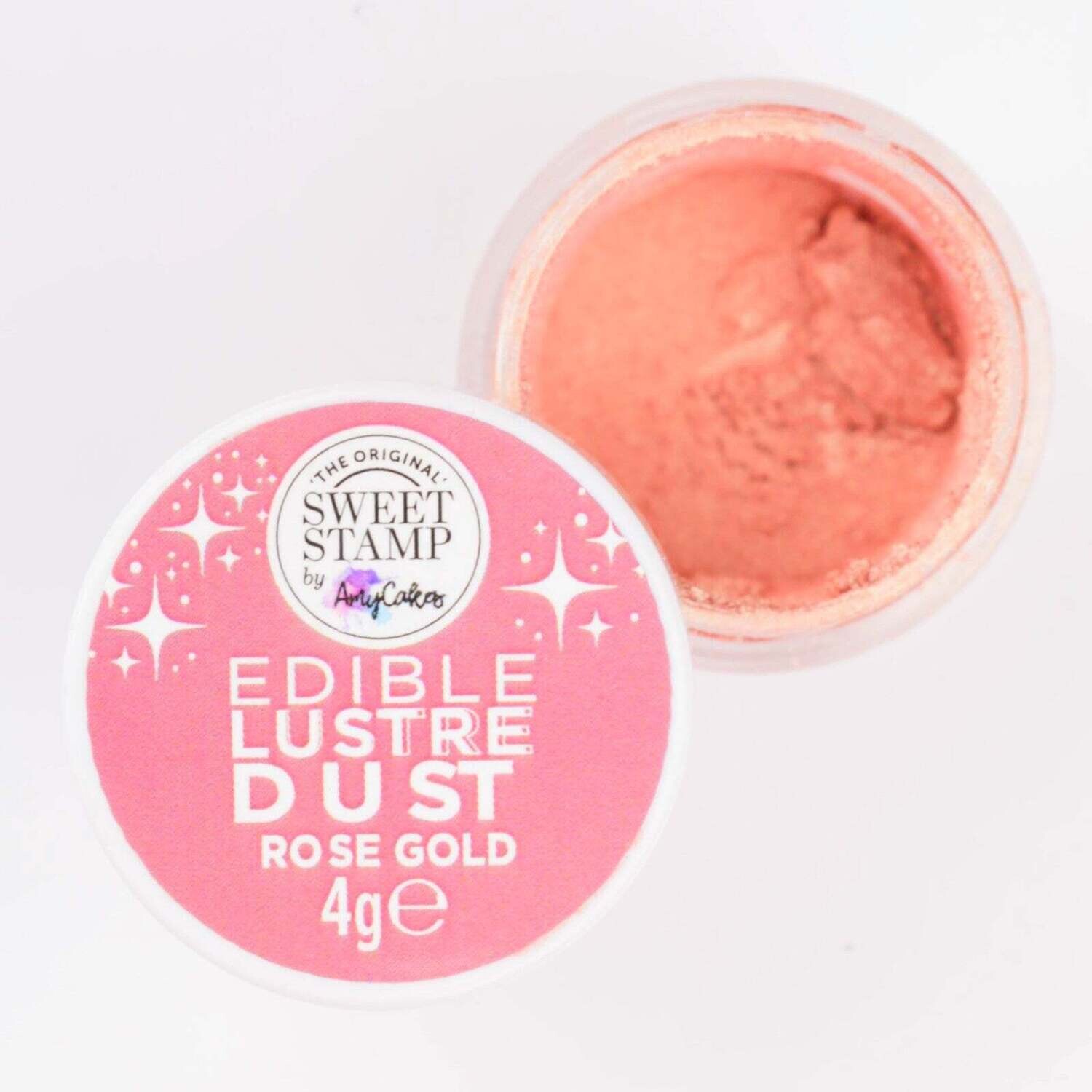 Sweet Stamp Edible Lustre Dust -ROSE GOLD - Βρώσιμη σκόνη γυαλιστερή Ροζ Χρυσό 4g