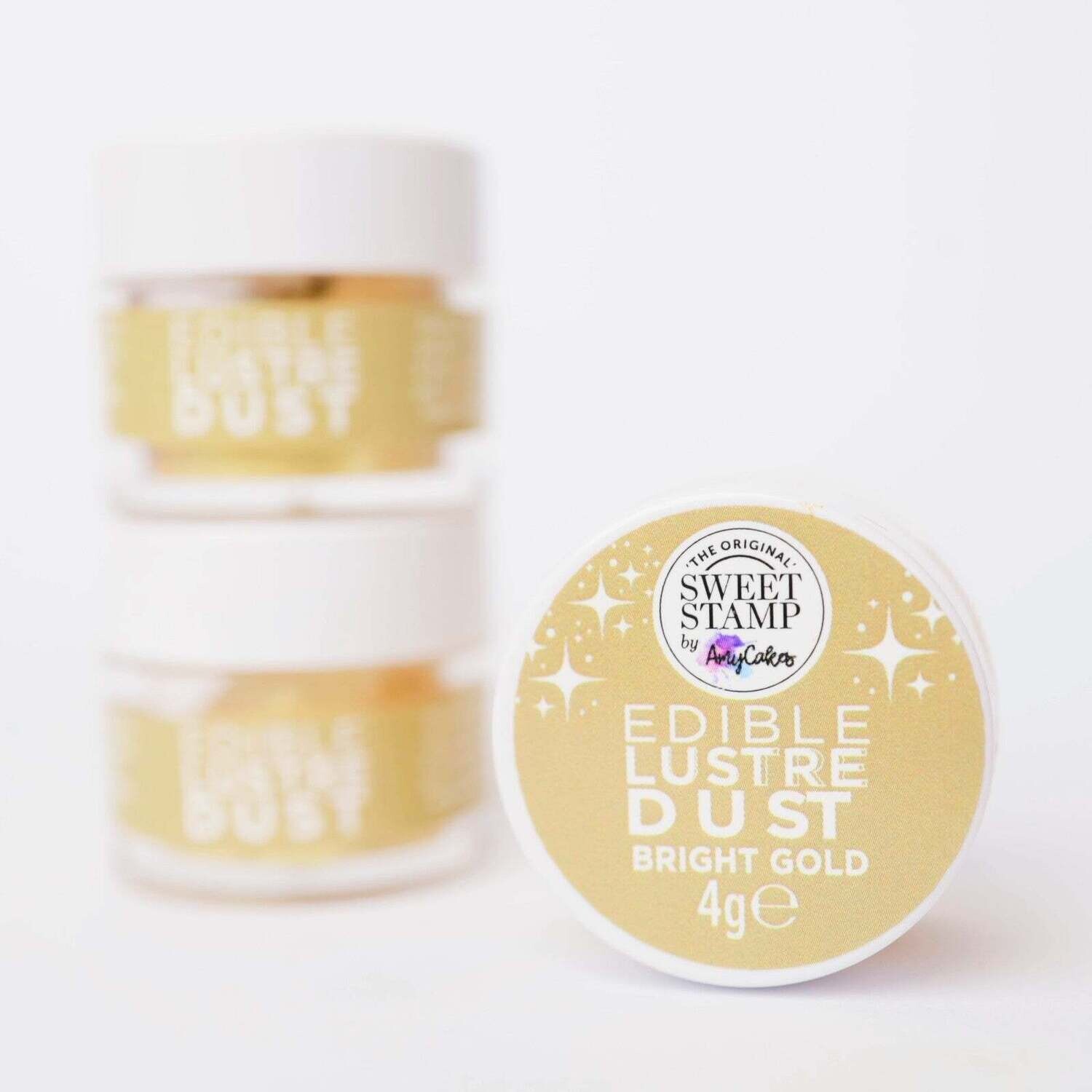Sweet Stamp Edible Lustre Dust -BRIGHT GOLD - Βρώσιμη σκόνη  γυαλιστερή Λαμπερό Χρυσό  4g