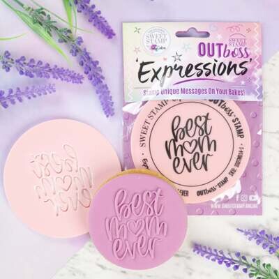 Sweet Stamp -OUTboss Expressions - Σφραγίδα &#39;Best Mum Ever&#39;