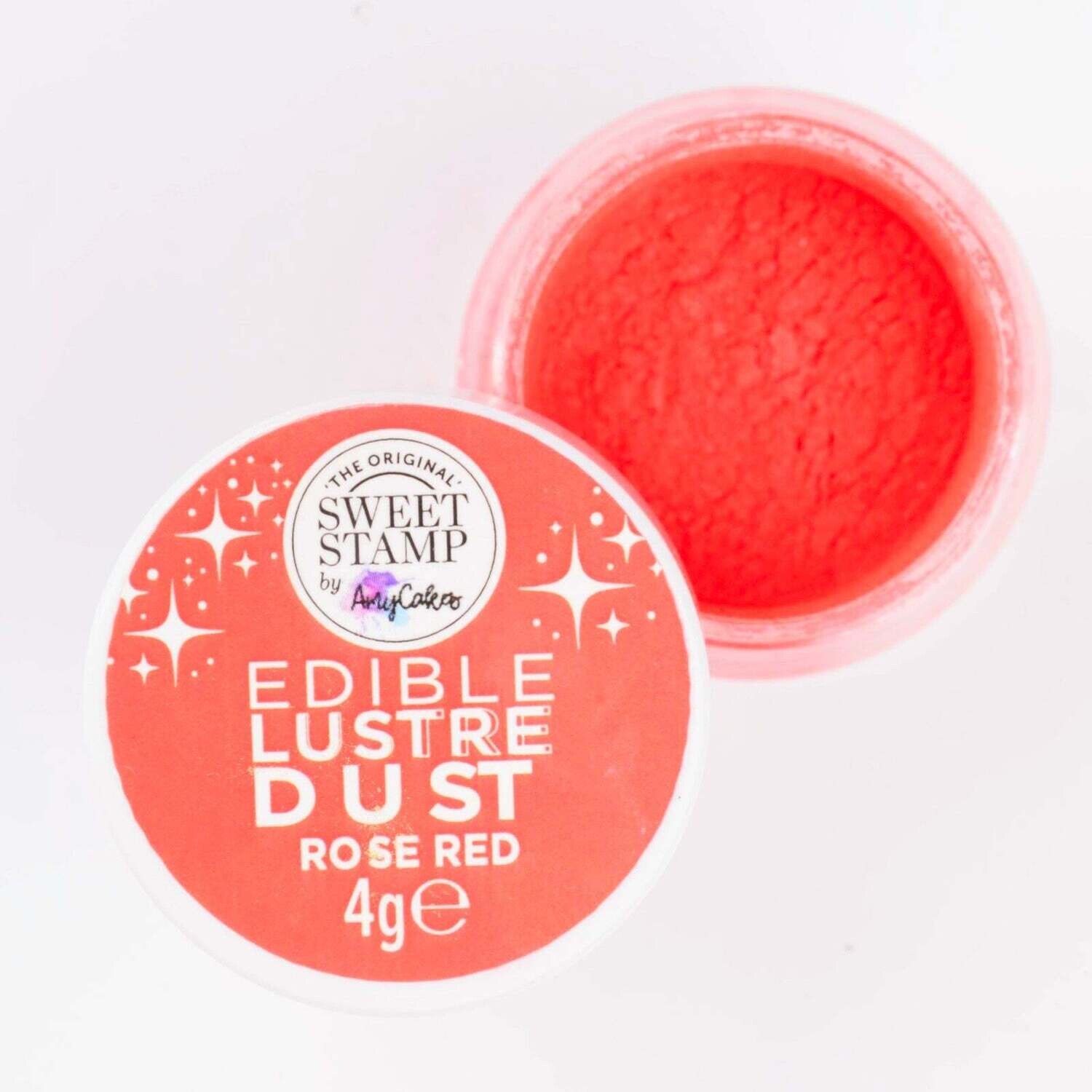 Sweet Stamp Edible Lustre Dust -ROSE RED - Βρώσιμη σκόνη γυαλιστερή Κόκκινη 4g