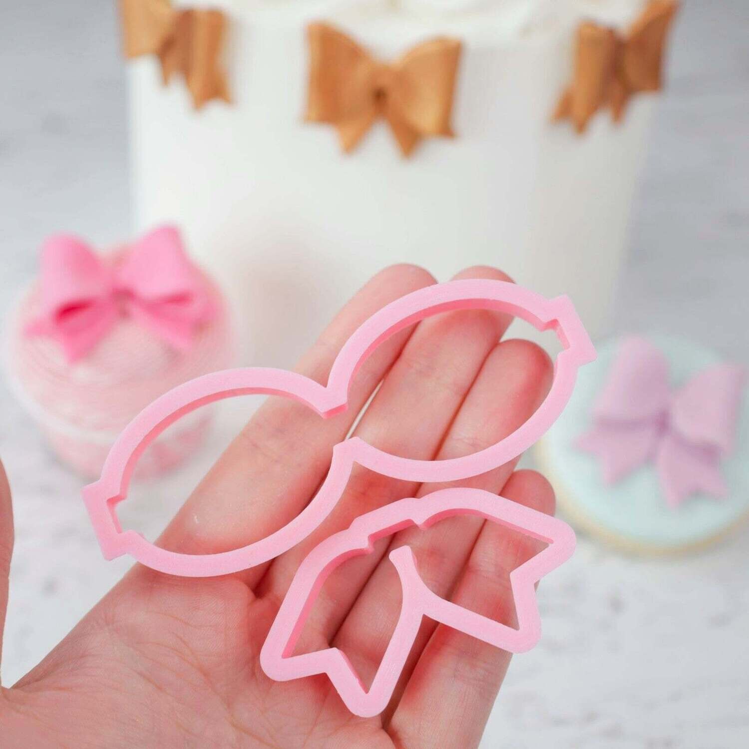 Sweet Stamp Cutter Set -BOW - Πλαστικό Κουπ πατ Φιόγκος με κορδέλα