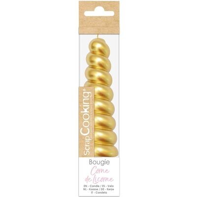 ScrapCooking UNICORN HORN GOLD CANDLE XXL - Χρυσό Κερί Κέρατο Μονόκερου ScrapCooking UNICORN HORN GOLD CANDLE XXL - Χρυσό Κερί Κέρατο Μονόκερου