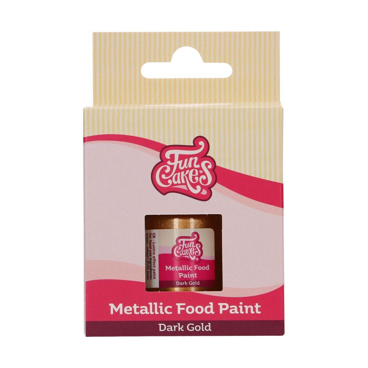 FunCakes Edible Metallic Food Paints -DARK GOLD -Μεταλλικό Βρώσιμο Χρώμα Ζωγραφικής - Σκούρο Χρυσό 30ml