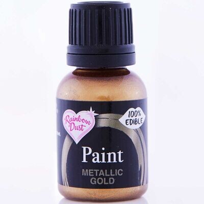 Rainbow Dust Metallic Paint -GOLD 24g - Μεταλλικό Βρώσιμο χρώμα ζωγραφικής  Χρυσό