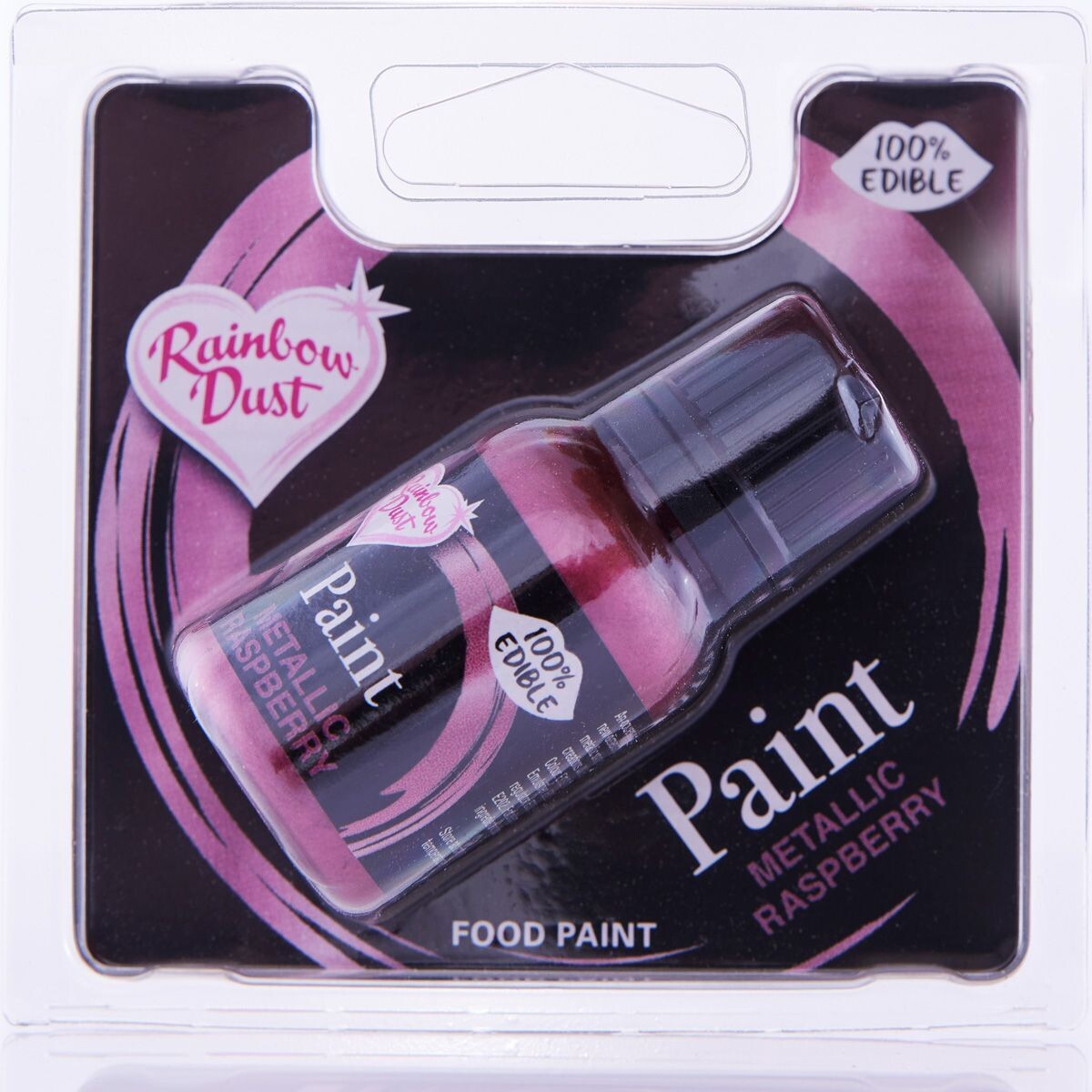 Rainbow Dust Metallic Paint -RASPBERRY 24g - Μεταλλικό Βρώσιμο χρώμα ζωγραφικής Φούξια