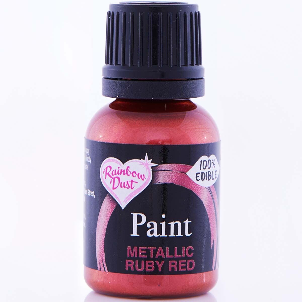 Rainbow Dust Metallic Paint -RUBY RED 24g - Μεταλλικό Βρώσιμο χρώμα ζωγραφικής Έντονο Κόκκινο