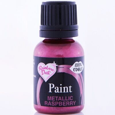 Rainbow Dust Metallic Paint -RASPBERRY 24g - Μεταλλικό Βρώσιμο χρώμα ζωγραφικής Φούξια