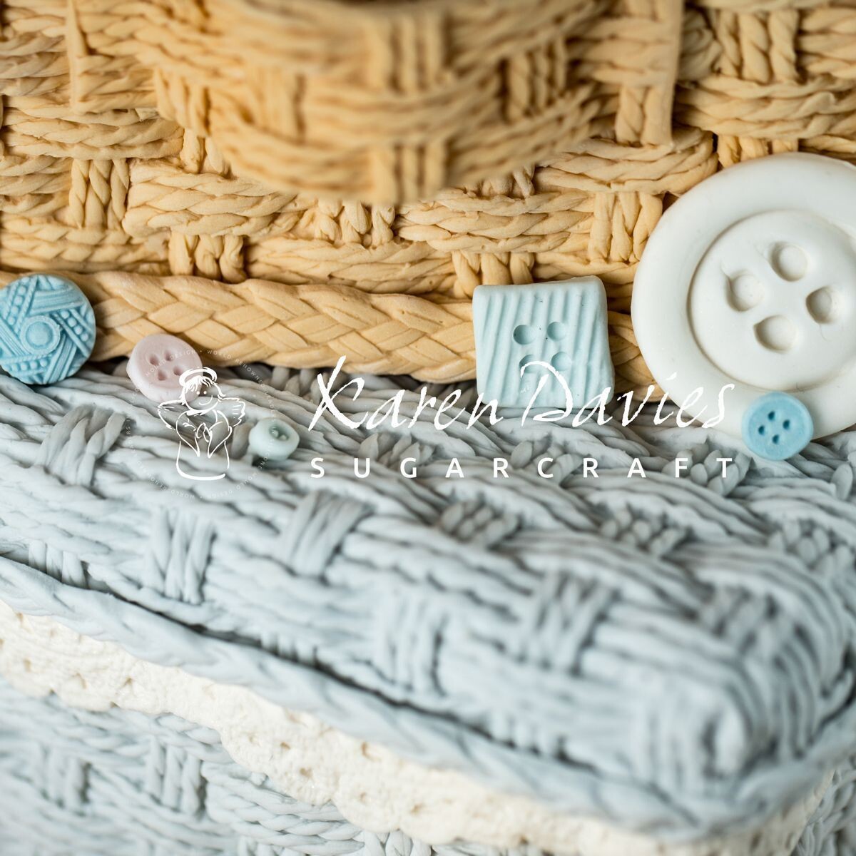 Karen Davies RUSTIC BASKET WEAVE By ALICE - Καλούπι Σιλικόνης Πλέξη Ρουστίκ Καλάθι