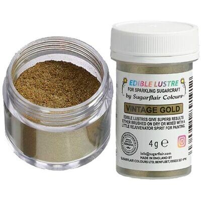 Sugarflair Edible Lustre VINTAGE GOLD - Βρώσιμη Σκόνη Μεταλλική χρυσή 4γρ