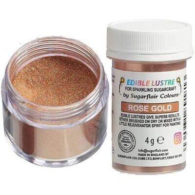 Sugarflair Edible Lustre ROSE GOLD - Βρώσιμη Σκόνη Μεταλλική Ροζ Χρυσό 4γρ