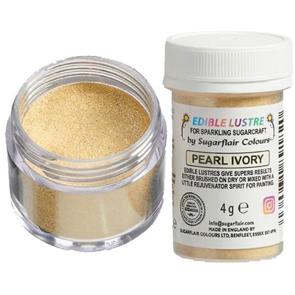 Sugarflair Edible Lustre PEARL IVORY - Βρώσιμη Σκόνη Ιβουάρ Περλέ 4γρ