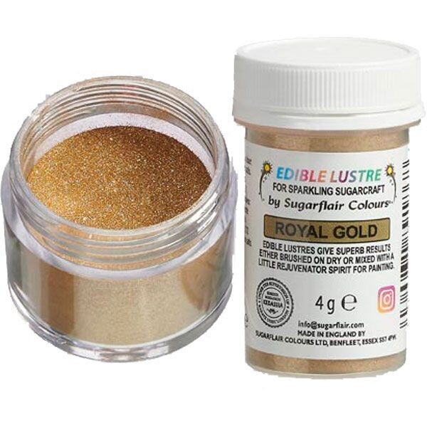 Sugarflair Edible Lustre ROYAL GOLD - Βρώσιμη Σκόνη Μεταλλική Χρυσή 4γρ