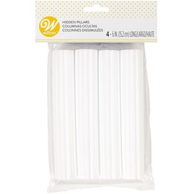 WILTON Dowels -Plastic Hidden Pillars 15cm  - Σετ 4τεμ Κούφιοι Πλαστικοί Πείροι/Κολώνες Στήριξης 15εκ