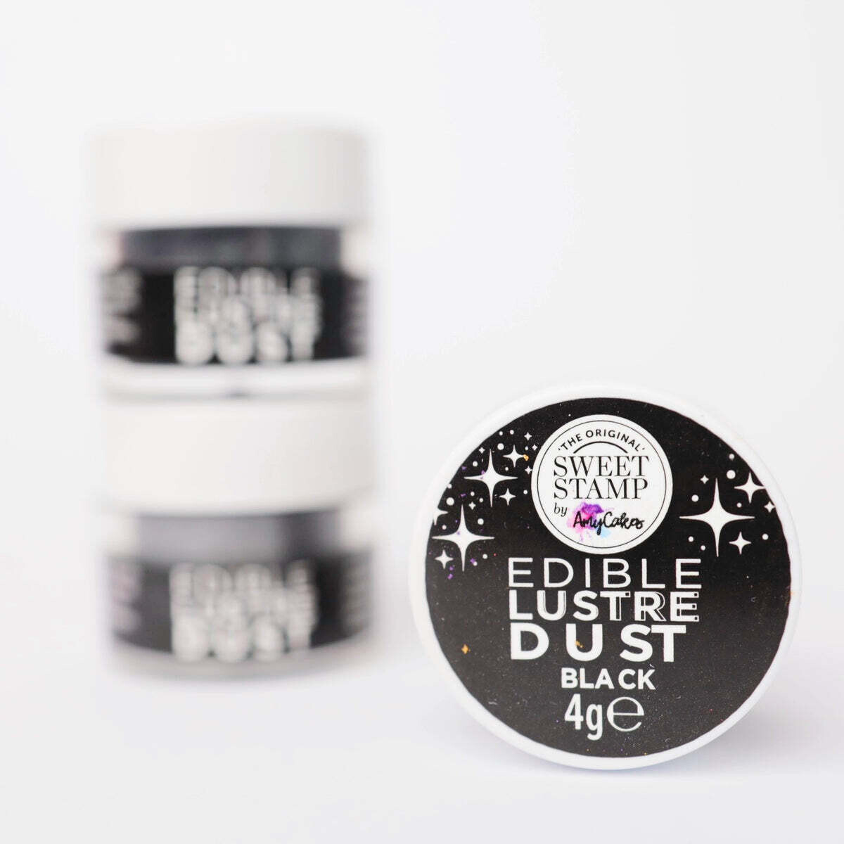 Sweet Stamp Edible Lustre Dust -BLACK - Βρώσιμη σκόνη γυαλιστερή Μαύρη 4g