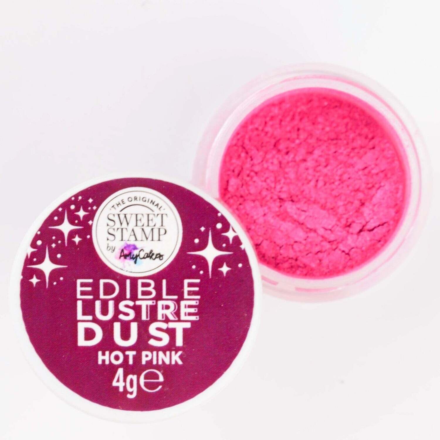 Sweet Stamp Edible Lustre Dust -HOT PINK - Βρώσιμη σκόνη γυαλιστερή Φούξια 4g