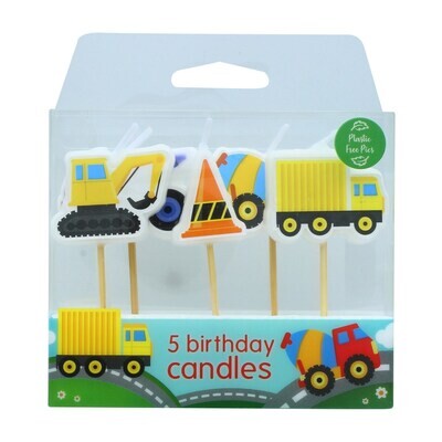 Themed Candles -CONSTRUCTION -Κεράκια 5 τεμ Οχήματα Εργοταξίου Themed Candles -CONSTRUCTION -Κεράκια 5 τεμ Οχήματα Εργοταξίου