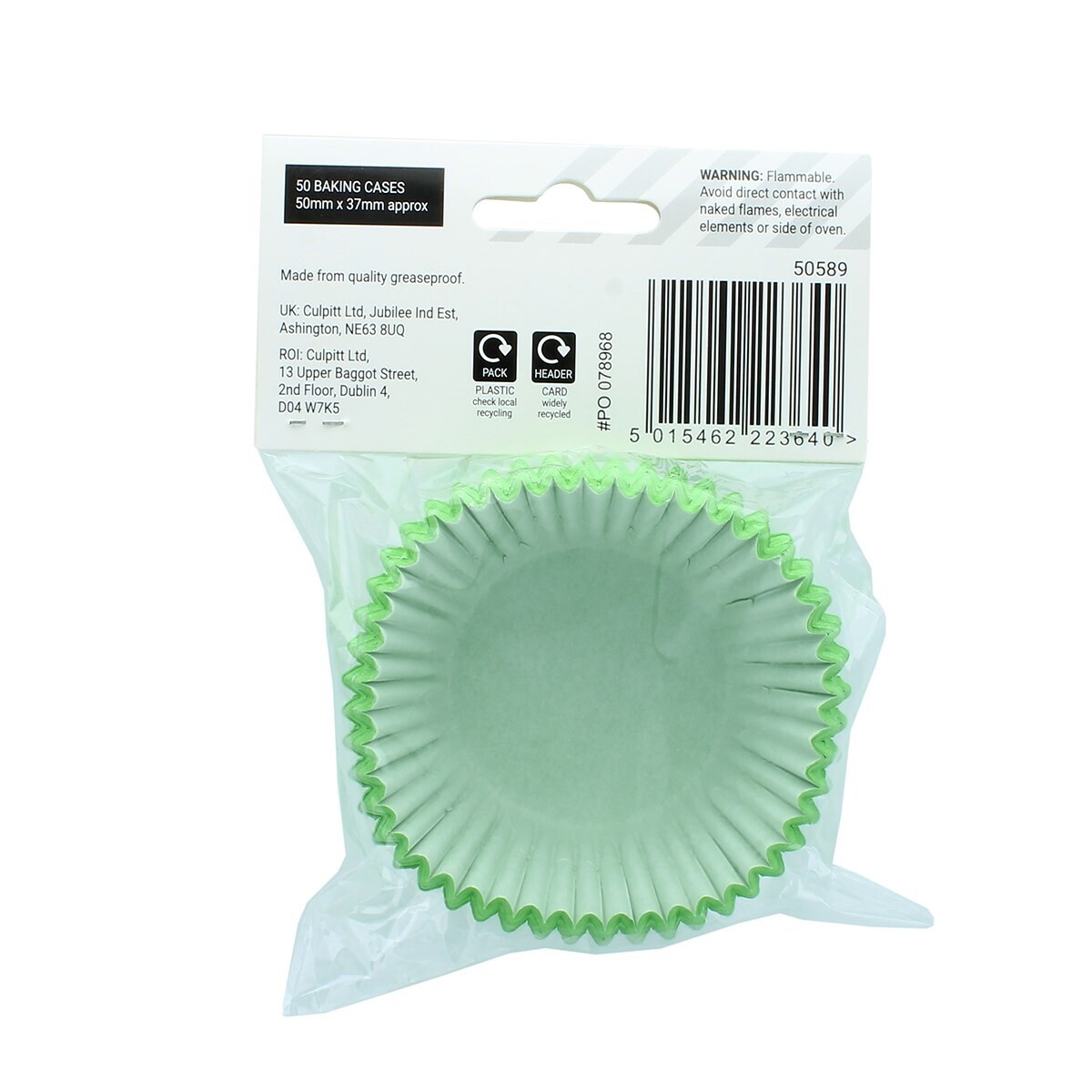 Culpitt Select Cupcake Cases -PLAIN GREEN - Θήκες Ψησίματος - Πράσινο 50 τεμ