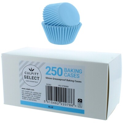 Culpitt Select BULK Cupcake Cases -PLAIN BLUE -Θήκες Ψησίματος -Γαλάζιο 250 τμχ