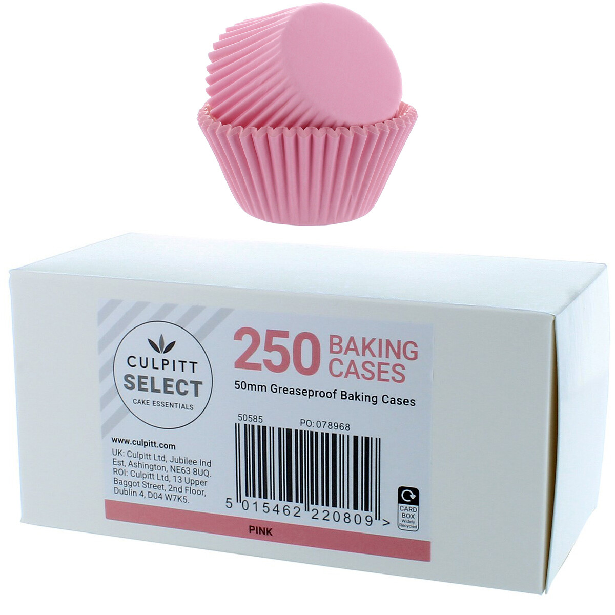 Culpitt Select BULK Cupcake Cases -PLAIN PINK -Θήκες Ψησίματος -Ροζ 250 τμχ