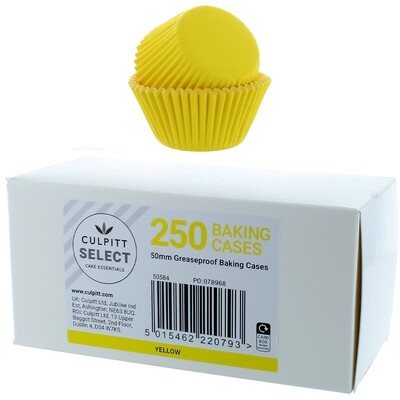 Culpitt Select BULK Cupcake Cases -PLAIN YELLOW -Θήκες Ψησίματος -Κίτρινο 250 τμχ