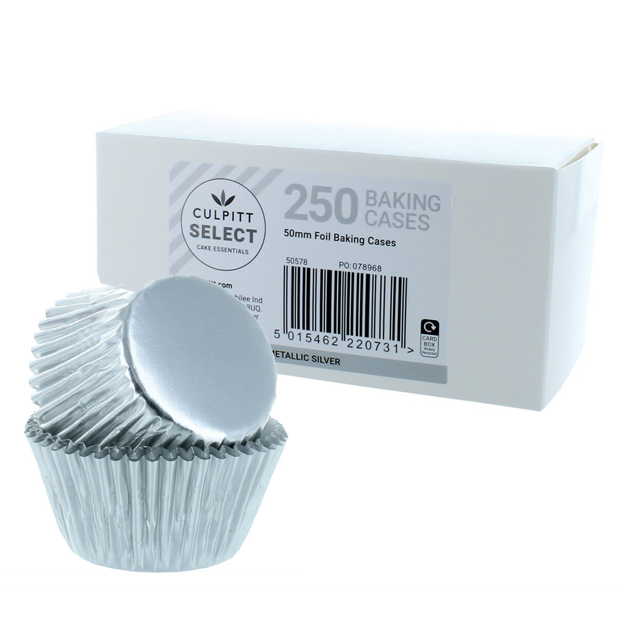 Culpitt Select BULK Cupcake Cases -SILVER -Θήκες Ψησίματος Ασημί -250 τμχ