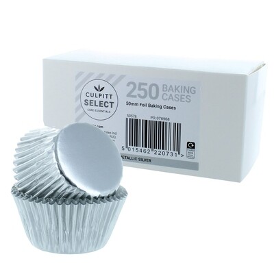Culpitt Select BULK Cupcake Cases -SILVER -Θήκες Ψησίματος Ασημί -250 τμχ
