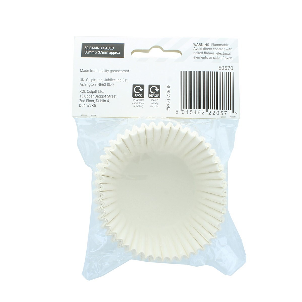 Culpitt Select Cupcake Cases -PLAIN WHITE - Θήκες Ψησίματος - Λευκό 50 τεμ