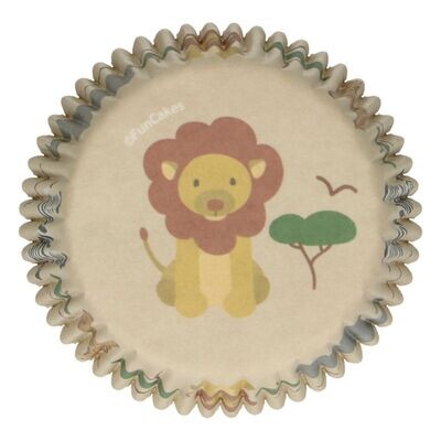 SALES!!!!FunCakes Cupcake Cases -SAFARI ANIMALS -Θήκες Ψησίματος Ζώα Σαφάρι 48 τεμ