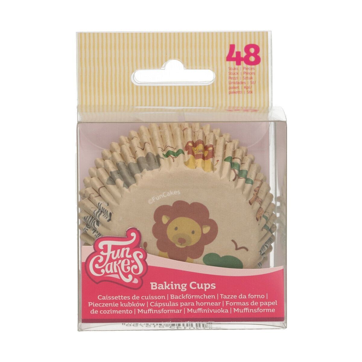SALES!!!!FunCakes Cupcake Cases -SAFARI ANIMALS -Θήκες Ψησίματος Ζώα Σαφάρι 48 τεμ