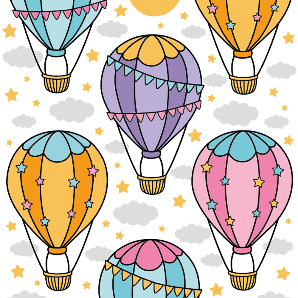 SALE!!! DECORA Bags for Sweets -HOT AIR BALLOON 20τμχ - Σακουλάκια για γλυκά με Αερόστατα