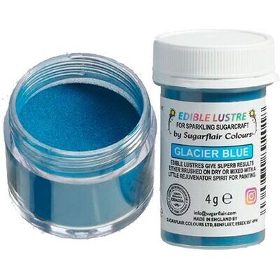 Sugarflair Edible Lustre GLACIER BLUE - Βρώσιμη Σκόνη Μεταλλική Μπλε 4γρ