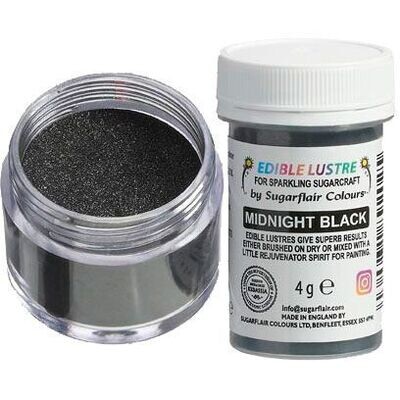 Sugarflair Edible Lustre MIDNIGHT BLACK - Βρώσιμη Σκόνη Μεταλλική Μαύρη 4γρ Sugarflair Edible Lustre MIDNIGHT BLACK - Βρώσιμη Σκόνη Μεταλλική Μαύρη 4γρ