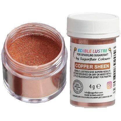 Sugarflair Edible Lustre COPPER SHEEN - Βρώσιμη Σκόνη Μεταλλική Χαλκός 4γρ