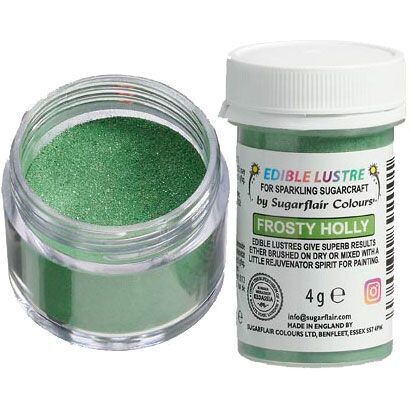 Sugarflair Edible Lustre FROSTY HOLLY - Βρώσιμη Σκόνη Μεταλλική Πράσινη 4γρ