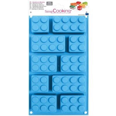 ScrapCooking Silicone Bricks Cakesicle Mould - Καλούπι σιλικόνης για Popsicles & Cakesicles Τουβλάκια Lego