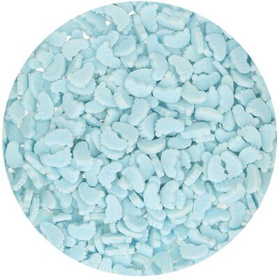 FunCakes Sprinkles -BABY FEET -BLUE 55γρ - Μείγμα Ζαχαρωτών Γαλάζιες Πατούσες μωρού
