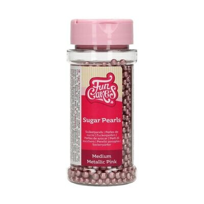 FunCakes Sugar Pearls -4mm METALLIC PINK 80g -Μείγμα Ζαχαρωτών Πέρλες Μεταλλικό Ροζ