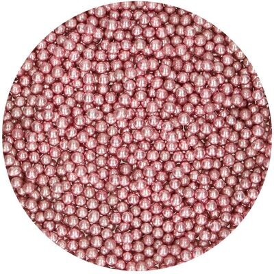 FunCakes Sugar Pearls -4mm METALLIC PINK 80g -Μείγμα Ζαχαρωτών Πέρλες Μεταλλικό Ροζ