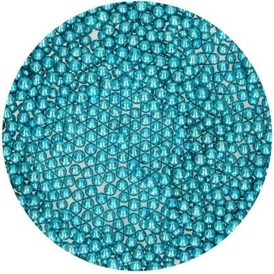 FunCakes Sugar Pearls -4mm METALLIC BLUE 80g -Μείγμα Ζαχαρωτών Πέρλες Μεταλλικό Μπλε