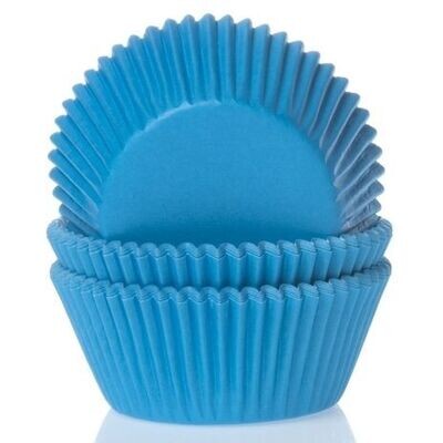 House of Marie Cupcake Cases CYAN BLUE -Θήκες Ψησίματος για Καπκέικς Μπλε-50τεμ