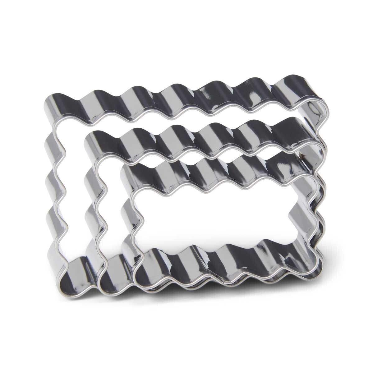 Patisse Cookie Cutters -FLUTED RECTANGLES - Σετ 3τεμ κουπ πατ κυματοειδή ορθογώνια