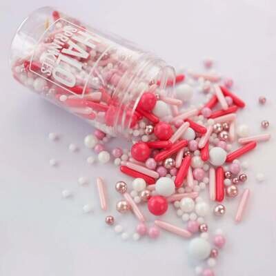 Halo Sprinkles MIX -PARTY GIRL 125γρ - Μείγμα  Ζαχαρωτών σε Ροζ, Φούξια και Λευκές Αποχρώσεις