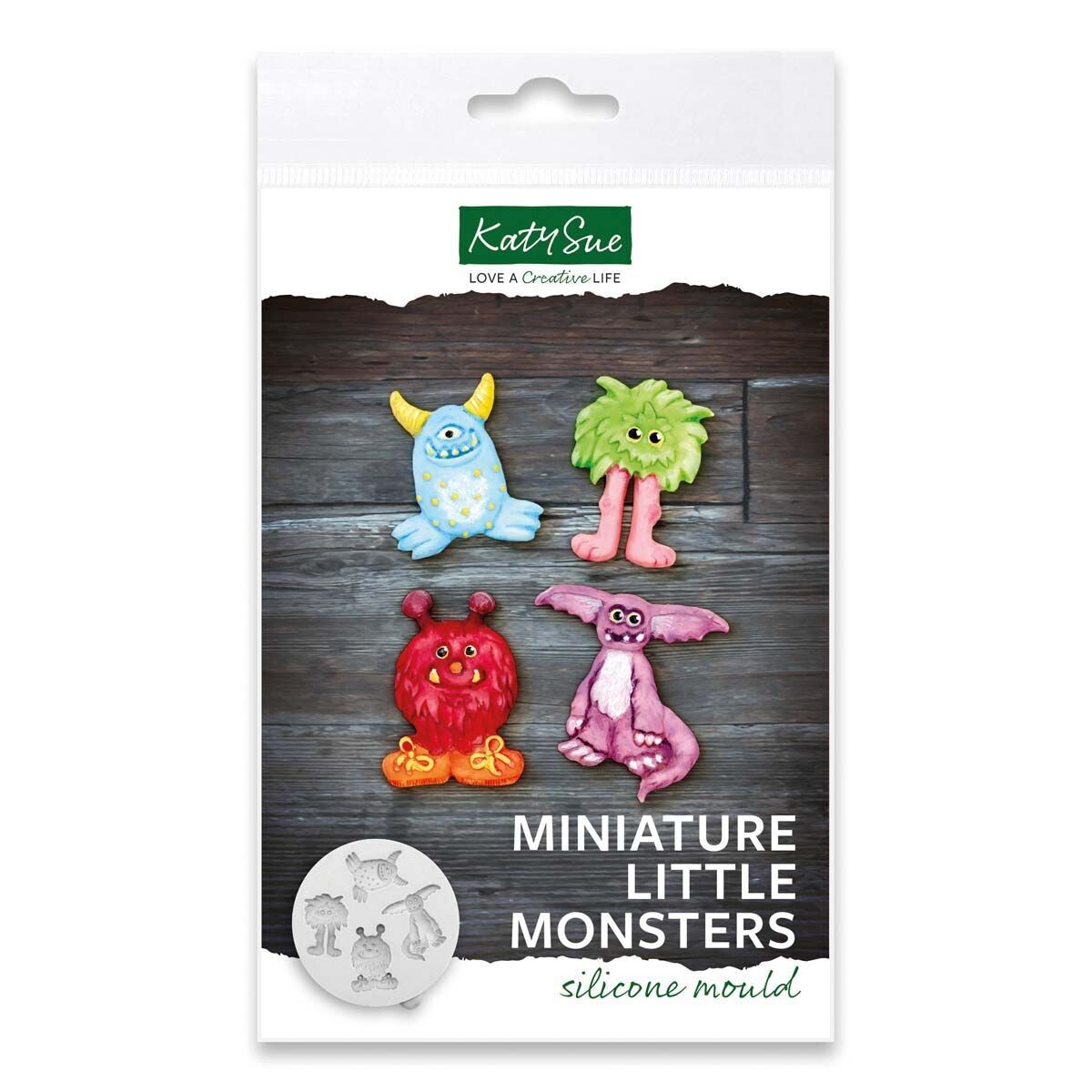 Katy Sue Silicone Mould -MINIATURE LITTLE MONSTERS -Καλούπι Σιλικόνης Μίνι Τέρατα