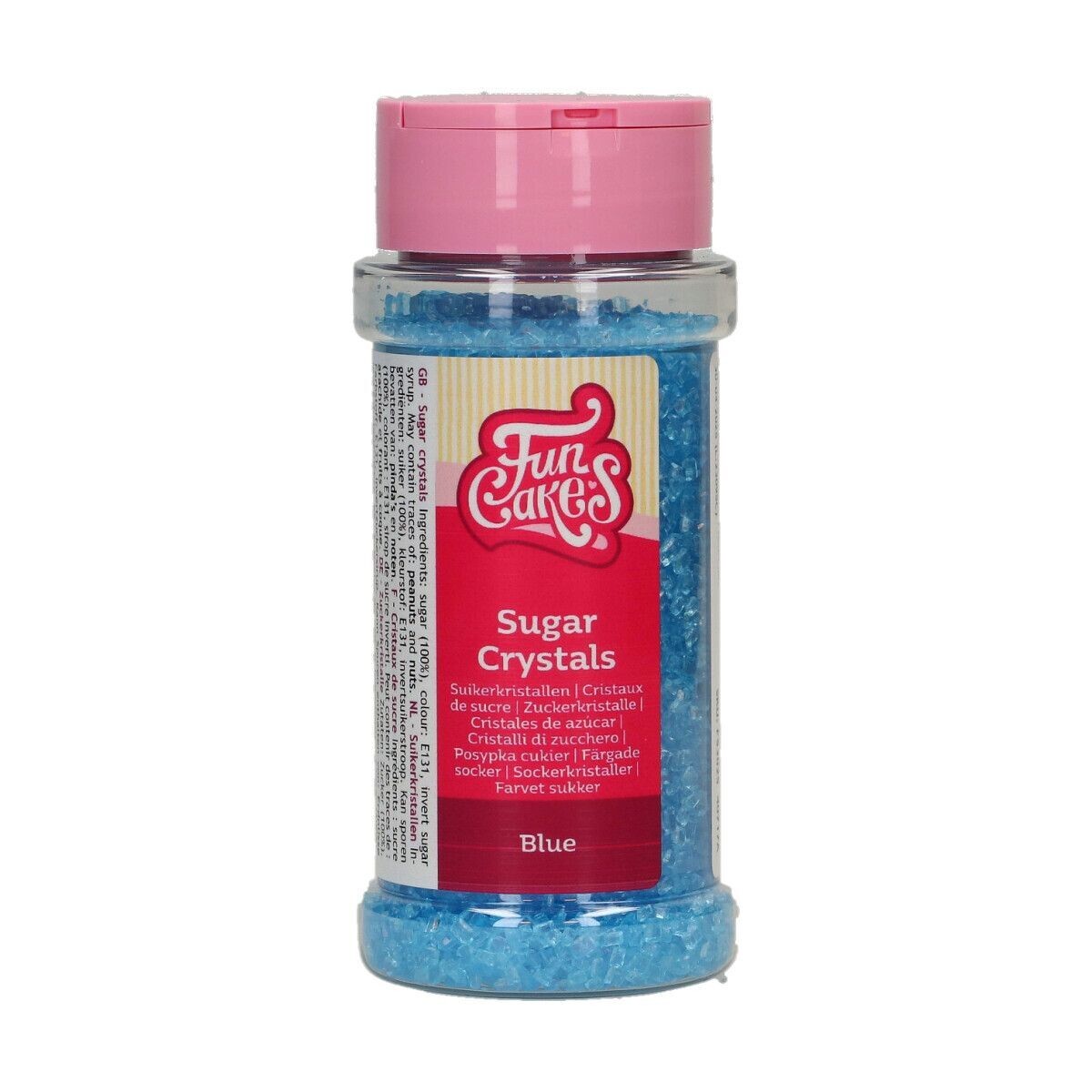 FunCakes Sugar Crystals -BLUE -Χρωματιστή Ζάχαρη σε μικρούς κρυστάλλους-Μπλε 80γρ