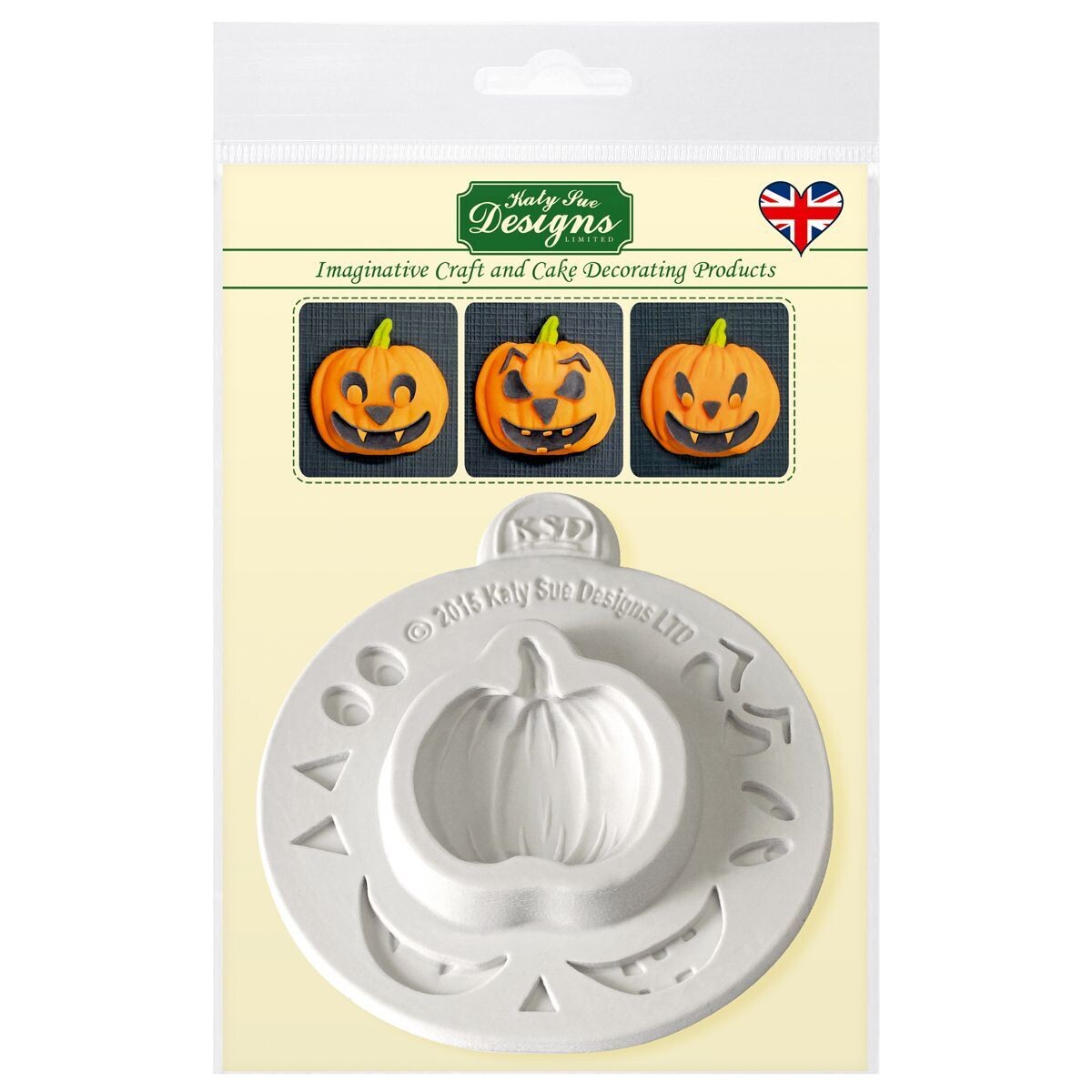 Katy Sue Silicone Mould -PUMPKIN FACE -Καλούπι Σιλικόνης Φατσούλα Κολοκύθας