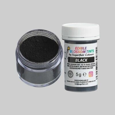 Sugarflair Edible Matt Dust BLACK - Βρώσιμη Σκόνη Ματ σε έντονο Μαύρο 5γρ