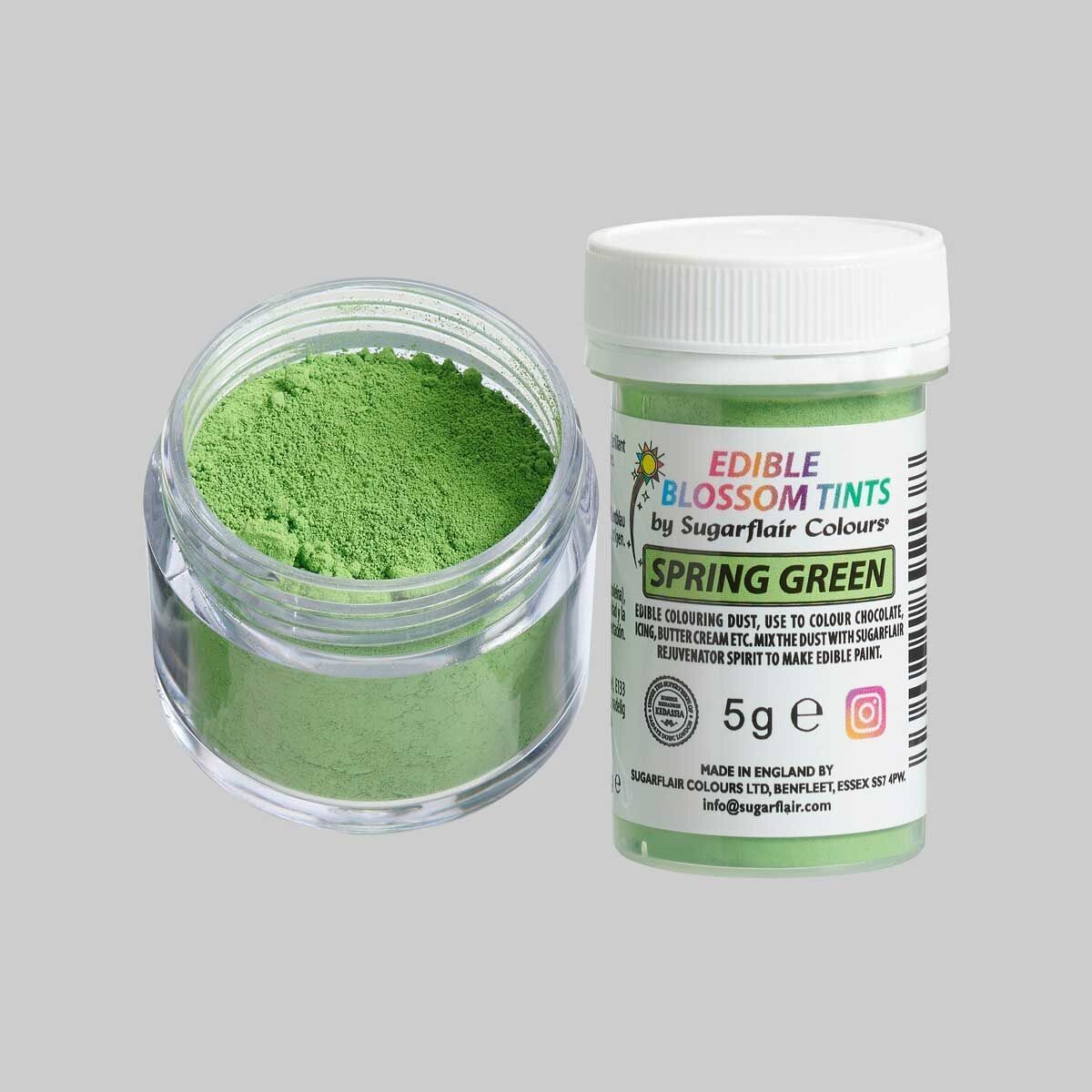 Sugarflair Edible Matt Dust SPRING GREEN - Βρώσιμη Σκόνη Ματ Ανοιχτό Πράσινο 5γρ