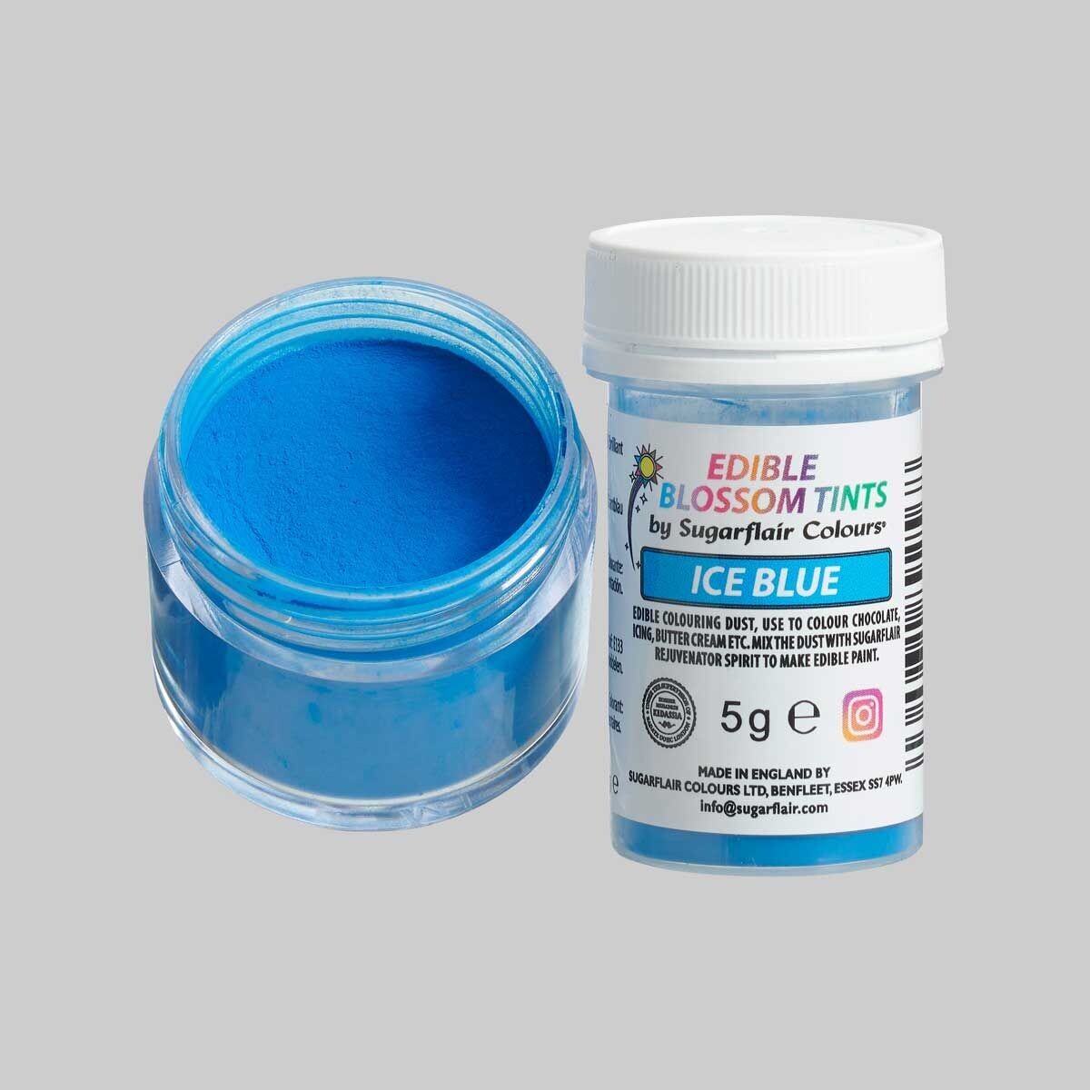 Sugarflair Edible Matt Dust ICE BLUE - Βρώσιμη Σκόνη Ματ Γαλάζιο / Τυρκουάζ 5γρ