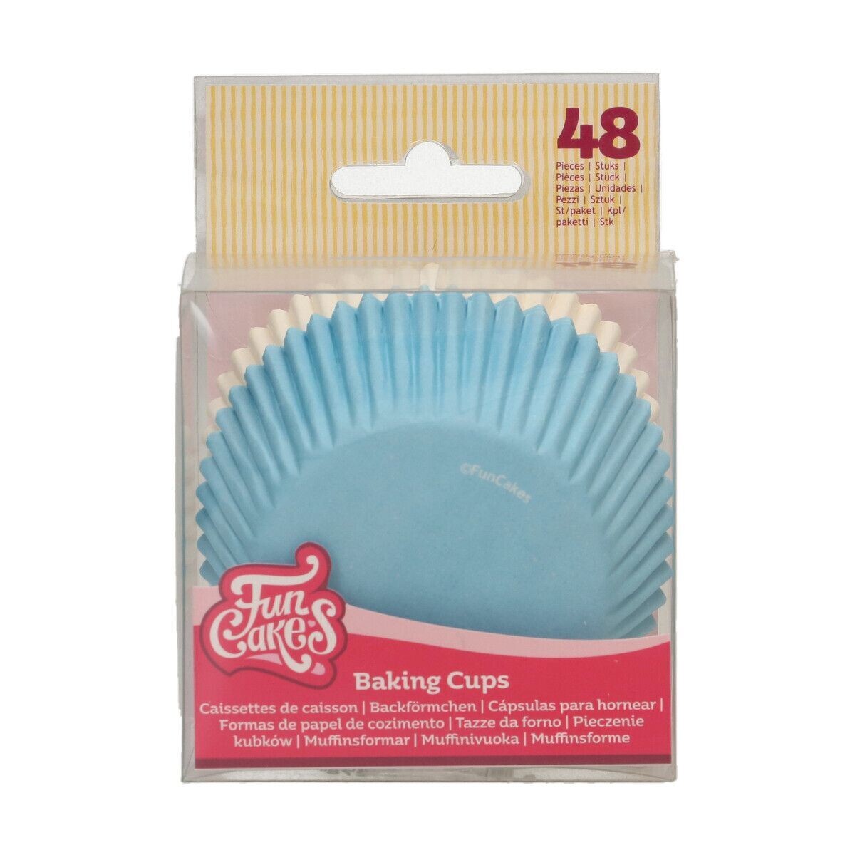 FunCakes Cupcake Cases -BLUE &amp; WHITE -Θήκες Ψησίματος σε Λευκό και Γαλάζιο -48 τεμ